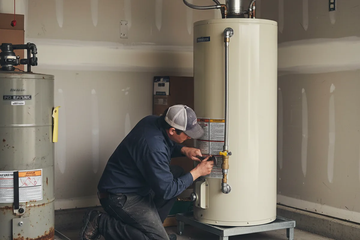 Water heater and shutoff valve replacement in Mascot